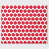 Papier Cadeau Papier d'enveloppement de Noël Pois rouge moderne (Plat)
