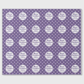 Papier Cadeau Papier d'enveloppement de Noël Pois violet (Plat)