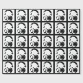 Papier Cadeau Papier d'enveloppement de Noël Pop Art Headphone (Plat)