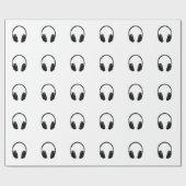 Papier Cadeau Papier d'enveloppement de Noël Pop Art Headphone (Plat)