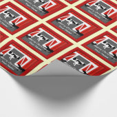 Papier Cadeau Papier d'enveloppement de Noël pour animaux de fer (Coin)