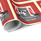 Papier Cadeau Papier d'enveloppement de Noël pour animaux de fer (Coin rond)