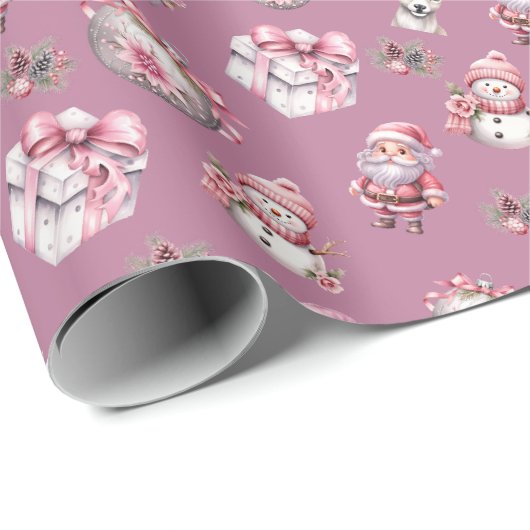 Papier Cadeau Papier d'enveloppement de Noël pour enfants mignon (Coin rond)