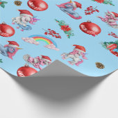 Papier Cadeau Papier d'enveloppement de Noël pour fille personna (Coin)