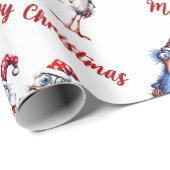 Papier Cadeau Papier d'enveloppement de Noël pour oiseaux danger (Coin rond)