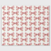 Papier Cadeau Papier d'enveloppement de Noël Red Bows (Plat)
