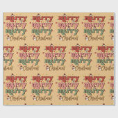 Papier Cadeau Papier d'enveloppement de Noël rétro (Plat)