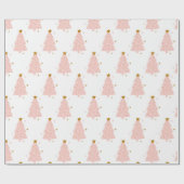 Papier Cadeau Papier d'enveloppement de Noël rose (Plat)