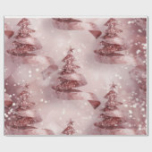 Papier Cadeau Papier d'enveloppement de Noël rose (Plat)