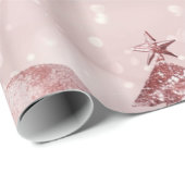 Papier Cadeau Papier d'enveloppement de Noël rose (Coin rond)