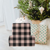 Papier Cadeau Papier d'enveloppement de Noël rose pastel