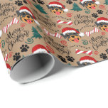 Papier Cadeau Papier d'enveloppement de Noël Rottweiler<br><div class="desc">Papier d'enveloppement de Noël Rottweiler. La couleur du papier est Brown. Disponible en plusieurs couleurs,  tailles et deux finitions. www.hotpocketgraphics.com</div>