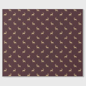 Papier Cadeau Papier d'enveloppement de Noël simple de rennes de (Plat)