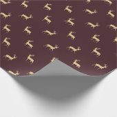 Papier Cadeau Papier d'enveloppement de Noël simple de rennes de (Coin)