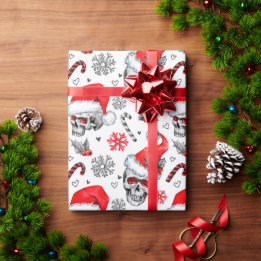 Papier Cadeau Papier d'enveloppement de Noël Skully Claus