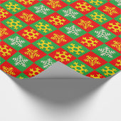 Papier Cadeau Papier d'enveloppement de Noël - Snowflakes d'or (Coin)