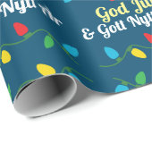 Papier Cadeau Papier d'enveloppement de Noël suédois (Coin rond)