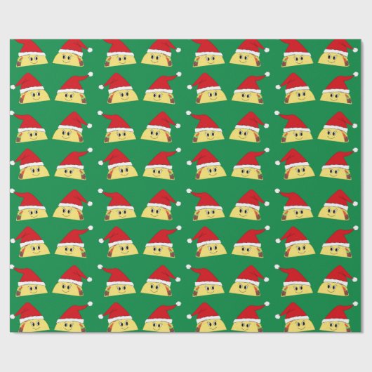 Papier Cadeau Papier d'enveloppement de Noël Taco Père Noël (Plat)
