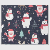 Papier Cadeau Papier d'enveloppement de Noël (Thème de Fête n° 2 (Plat)