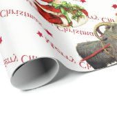 Papier Cadeau Papier d'enveloppement de Noël très vintage (Coin rond)