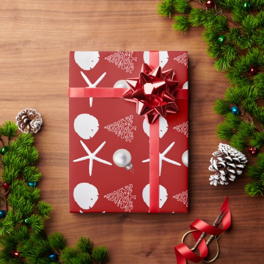 Papier Cadeau Papier d'enveloppement de Noël tropical (Cadeau de vacances)