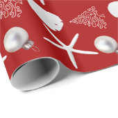 Papier Cadeau Papier d'enveloppement de Noël tropical (Coin rond)