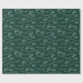 Papier Cadeau Papier d'enveloppement de Noël vert (Plat)