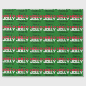 Papier Cadeau Papier d'enveloppement de Noël vert et rouge Holly (Plat)