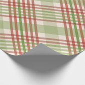 Papier Cadeau Papier d'enveloppement de Noël vert Motif rouge (Coin)