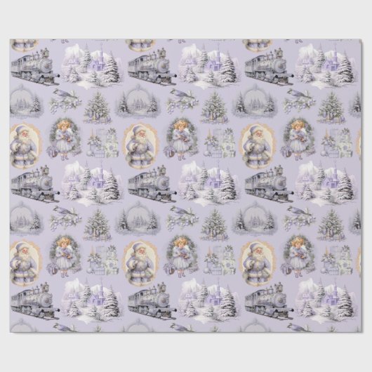 Papier Cadeau Papier d'enveloppement de Noël victorien d'antiqui (Plat)