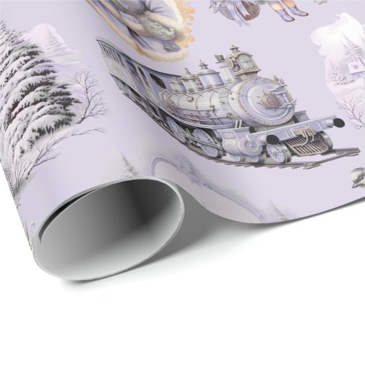 Papier Cadeau Papier d'enveloppement de Noël victorien d'antiqui (Coin rond)