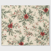 Papier Cadeau Papier d'enveloppement de Noël vintage Design (Plat)