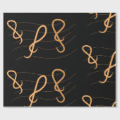 Papier Cadeau Papier d'enveloppement de note de musique (Plat)