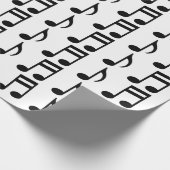 Papier Cadeau Papier d'enveloppement de notes musicales (Coin)