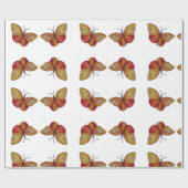 Papier Cadeau Papier d'enveloppement de papillons, 30 po x 6 pi (Plat)