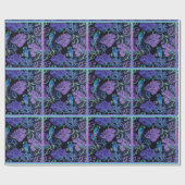 Papier Cadeau Papier d'enveloppement de paradis de perroquets tr (Plat)