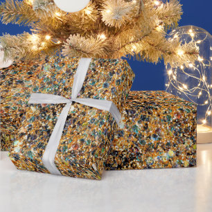 Papier Cadeau Papier d'enveloppement de Parties scintillant colo