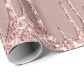 Papier Cadeau Papier d'enveloppement de Parties scintillant or r (Coin rond)