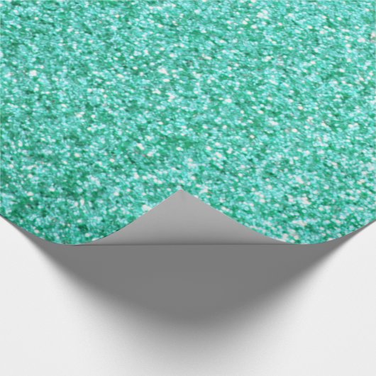 Papier Cadeau Papier d'enveloppement de Parties scintillant turq (Coin)