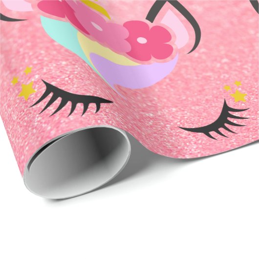 Papier Cadeau Papier d'enveloppement de Parties scintillant Unic (Coin rond)