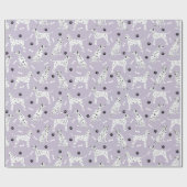 Papier Cadeau Papier d'enveloppement de pattes et d'os dalmate (Plat)