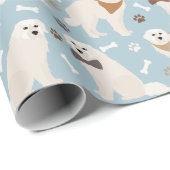 Papier Cadeau Papier d'enveloppement de pattes et d'os des Pyrén (Coin rond)