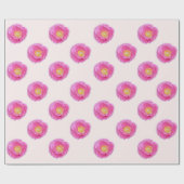 Papier Cadeau Papier d'enveloppement de pavot rose (Plat)