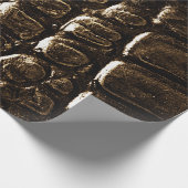 Papier Cadeau Papier d'enveloppement de peau de crocodile noir, (Coin)