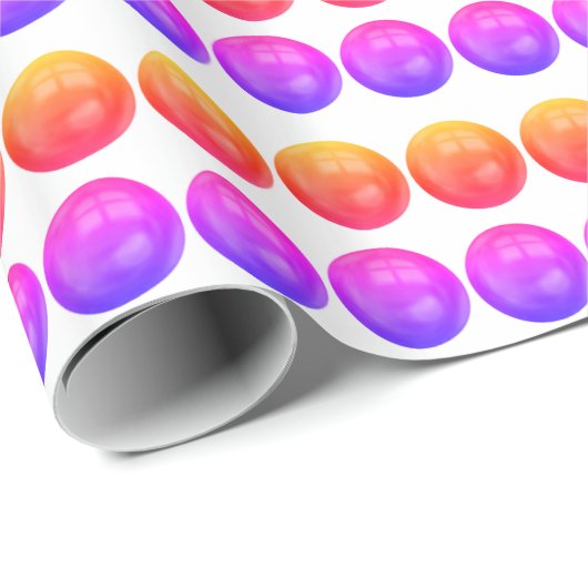 Papier Cadeau Papier d'enveloppement de perles pastel (Coin rond)