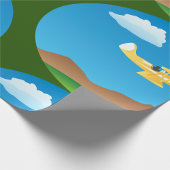 Papier Cadeau Papier d'enveloppement de petit plan jaune