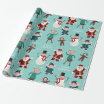 Papier Cadeau Papier d'enveloppement de photo de famille amusant<br><div class="desc">Placez vos photos de famille dans ce papier d'emballage de Noël amusant pour une façon festive et humoristique de décorer vos cadeaux. Doté d'un bonhomme de neige, d'elfe, de rennes, de pain d'épices et du Père Noël. C'est drôle et mignon et apportera des rires joyeux pendant votre échange de cadeaux....</div>