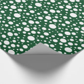 Papier Cadeau Papier d'enveloppement de points verts (Coin)