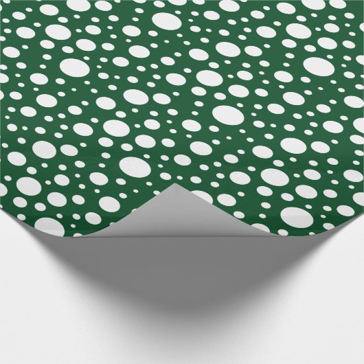 Papier Cadeau Papier d'enveloppement de points verts (Coin)