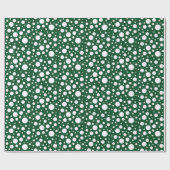 Papier Cadeau Papier d'enveloppement de points verts (Plat)